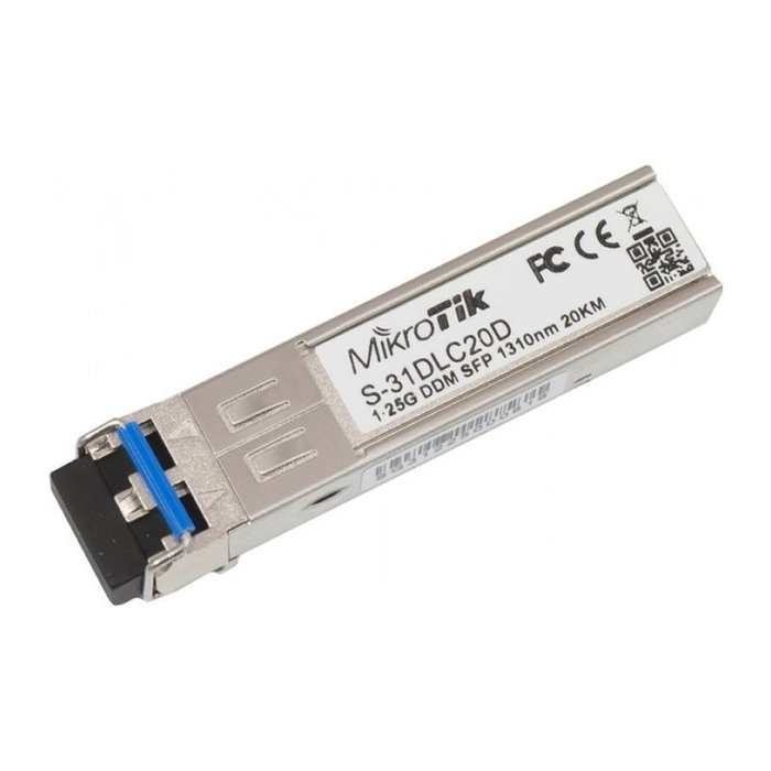 Mikrotik S-31DLC20D Transceptor SFP 1.25G 1310nm 20km Mikrotik S-31DLC20D Transceptor SFP 1.25G 1310nm 20km